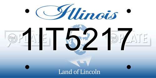 1IT5217 Illinois License Plate