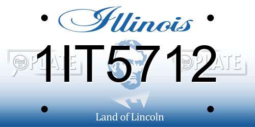 1IT5712 Illinois License Plate