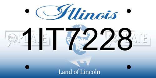 1IT7228 Illinois License Plate