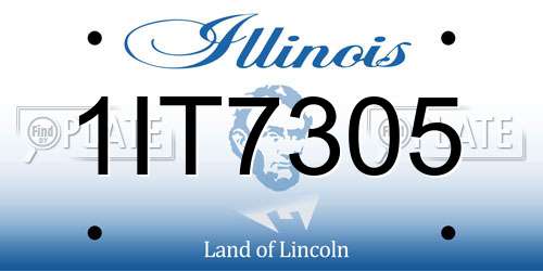 1IT7305 Illinois License Plate