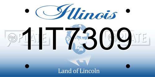 1IT7309 Illinois License Plate