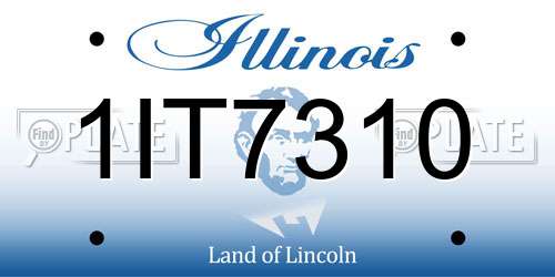 1IT7310 Illinois License Plate