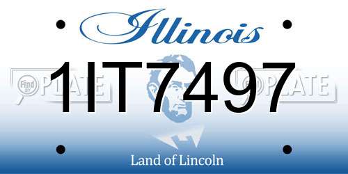 1IT7497 Illinois License Plate