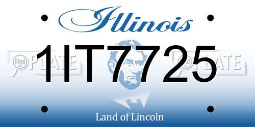 1IT7725 Illinois License Plate