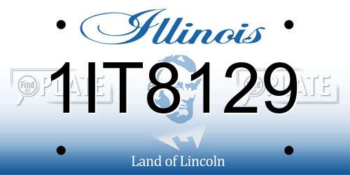 1IT8129 Illinois License Plate