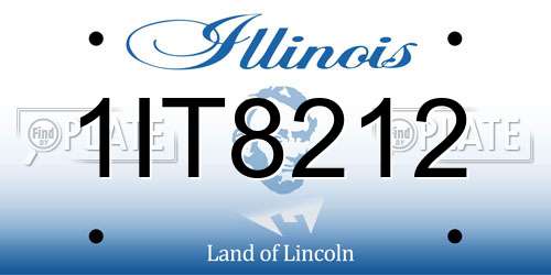 1IT8212 Illinois License Plate