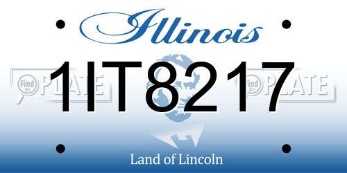 1IT8217 Illinois License Plate