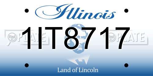1IT8717 Illinois License Plate
