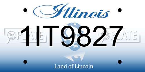 1IT9827 Illinois License Plate