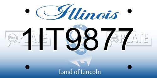 1IT9877 Illinois License Plate