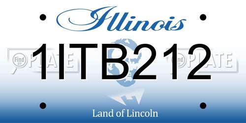 1ITB212 Illinois License Plate