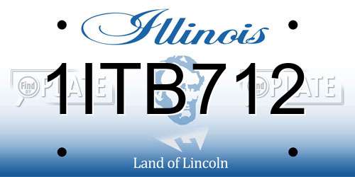 1ITB712 Illinois License Plate