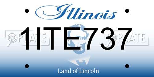 1ITE737 Illinois License Plate