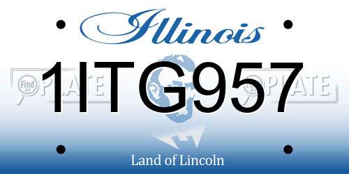 1ITG957 Illinois License Plate