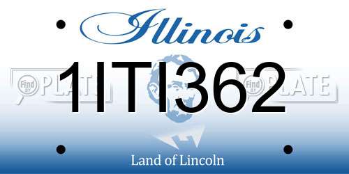 1ITI362 Illinois License Plate