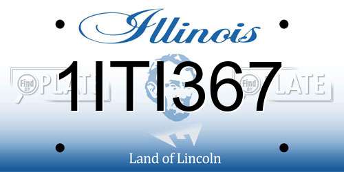 1ITI367 Illinois License Plate