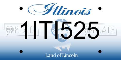 1ITI525 Illinois License Plate