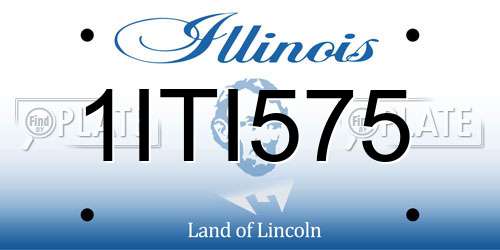 1ITI575 Illinois License Plate