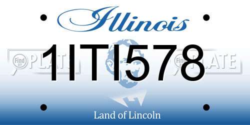 1ITI578 Illinois License Plate