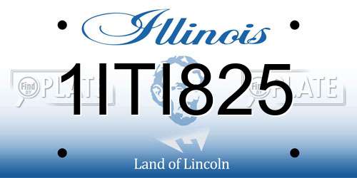 1ITI825 Illinois License Plate