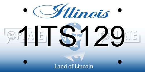 1ITS129 Illinois License Plate
