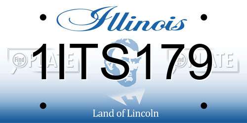 1ITS179 Illinois License Plate