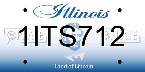1ITS712 Illinois License Plate