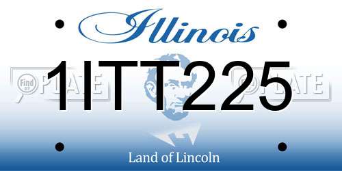 1ITT225 Illinois License Plate