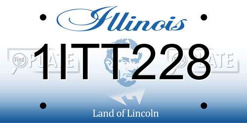 1ITT228 Illinois License Plate