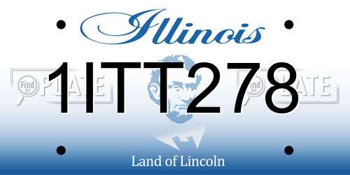 1ITT278 Illinois License Plate