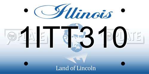1ITT310 Illinois License Plate