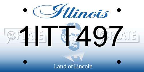 1ITT497 Illinois License Plate