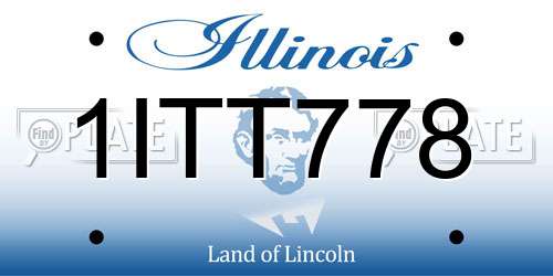 1ITT778 Illinois License Plate
