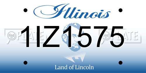 1IZ1575 Illinois License Plate