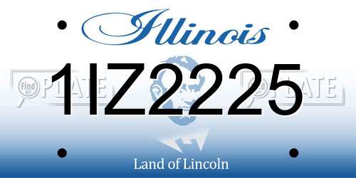 1IZ2225 Illinois License Plate