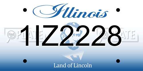 1IZ2228 Illinois License Plate