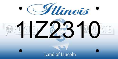 1IZ2310 Illinois License Plate