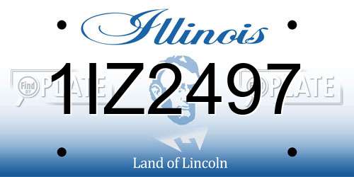 1IZ2497 Illinois License Plate