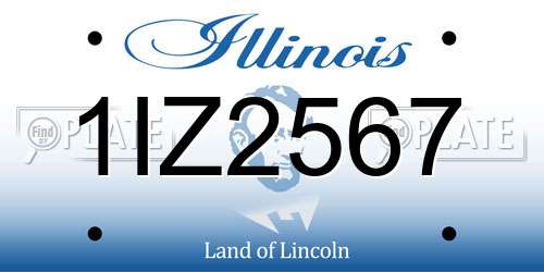 1IZ2567 Illinois License Plate