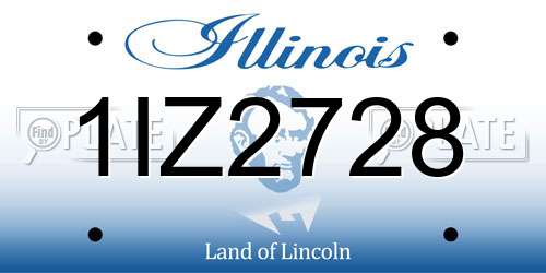 1IZ2728 Illinois License Plate