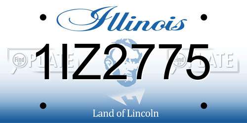 1IZ2775 Illinois License Plate