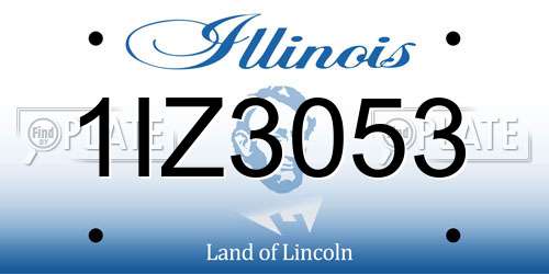 1IZ3053 Illinois License Plate