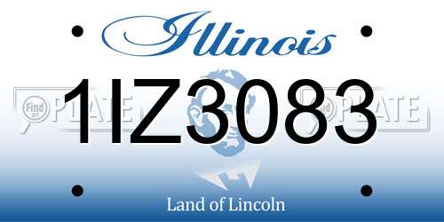 1IZ3083 Illinois License Plate