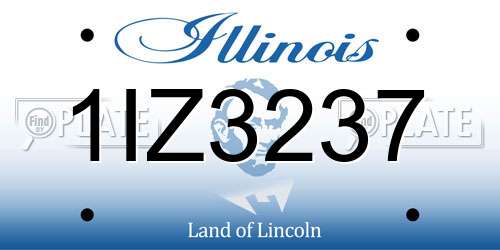 1IZ3237 Illinois License Plate