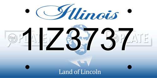 1IZ3737 Illinois License Plate