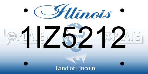 1IZ5212 Illinois License Plate