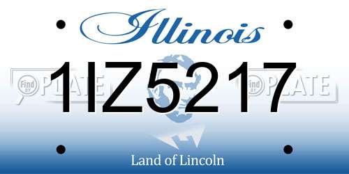 1IZ5217 Illinois License Plate