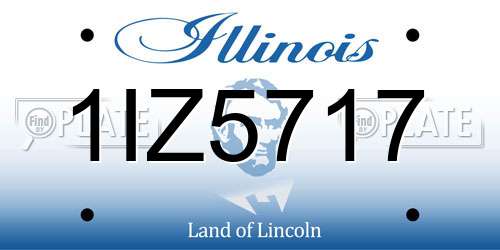 1IZ5717 Illinois License Plate