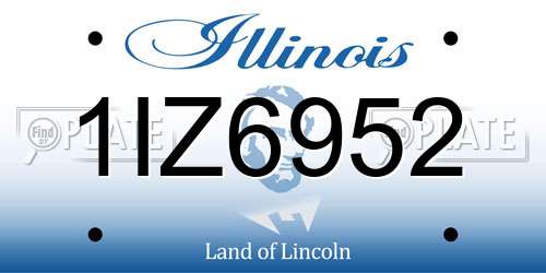 1IZ6952 Illinois License Plate