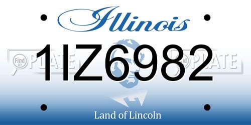 1IZ6982 Illinois License Plate